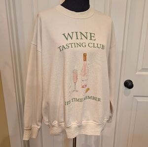 Gilli Cream Wine Tasting Club Crewneck Sweatshirt